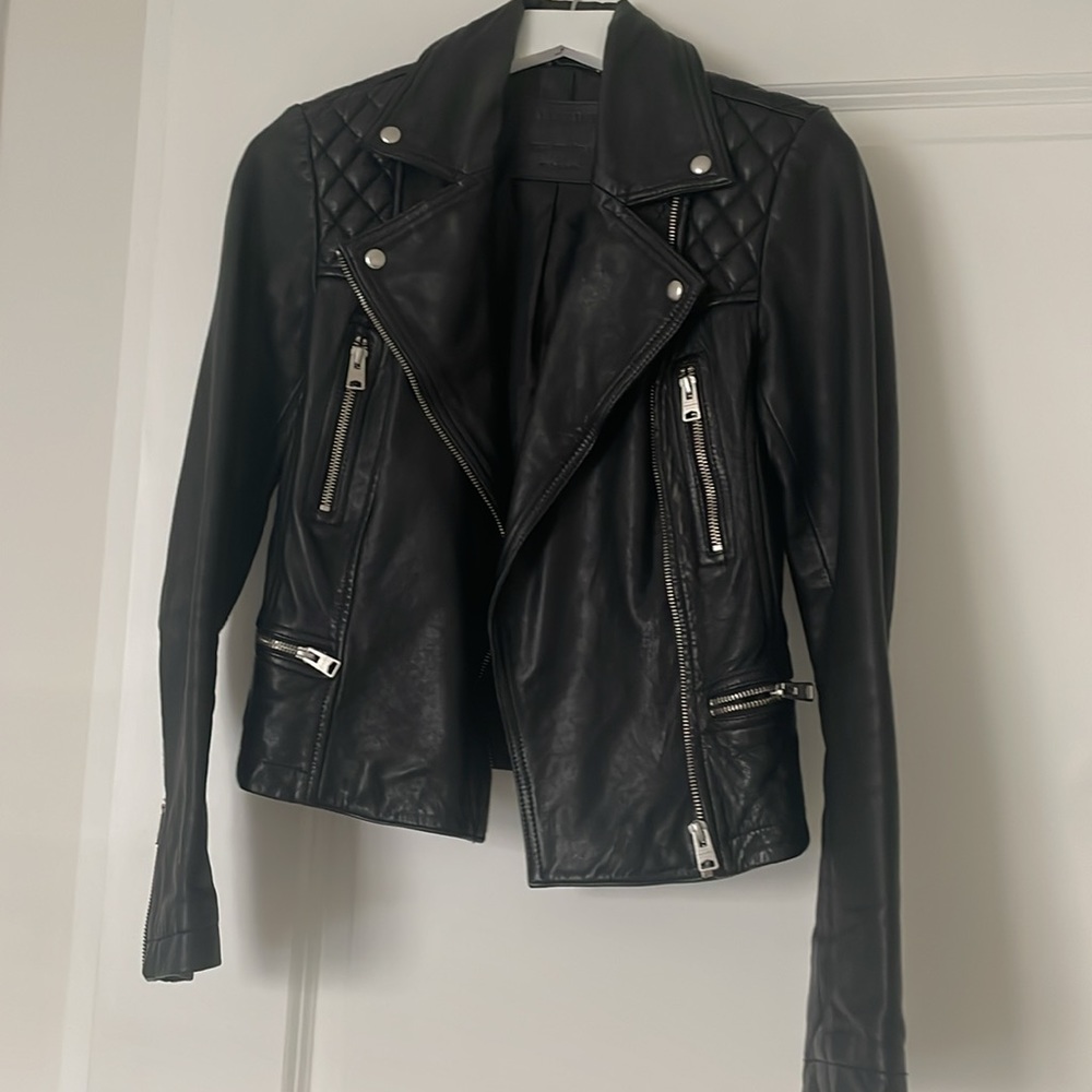 All Saints Catch Leather Biker Jacket